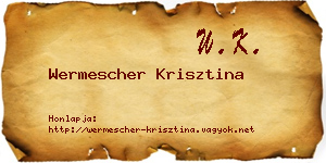 Wermescher Krisztina névjegykártya